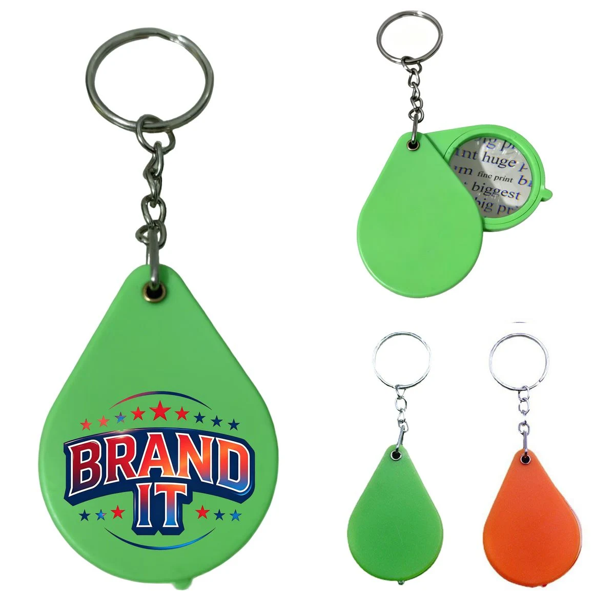 Mini Folding Magnifier Keychain 1