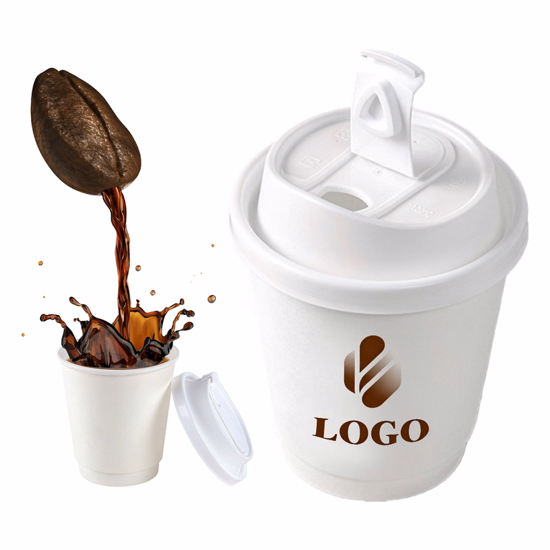 12oz Disposable White Double-Layer Paper Cup