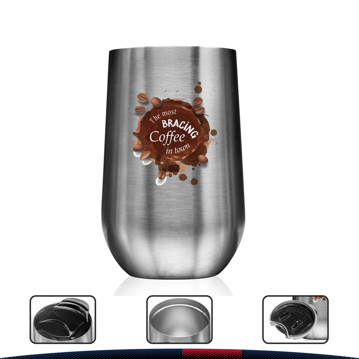 14 oz. Stainless Travel Mugs with Lids 1