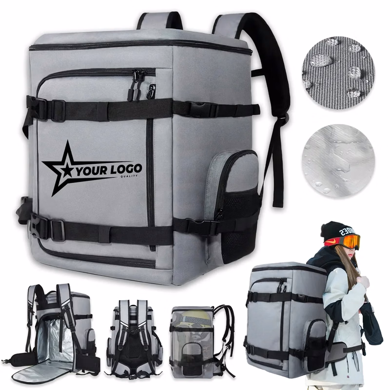 60L Large Capacity 900D Waterproof Ski Boot Bag Backpack