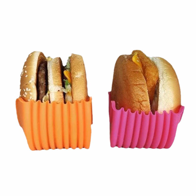 MOQ300 Anti-Slip Silicone Burger Tongs