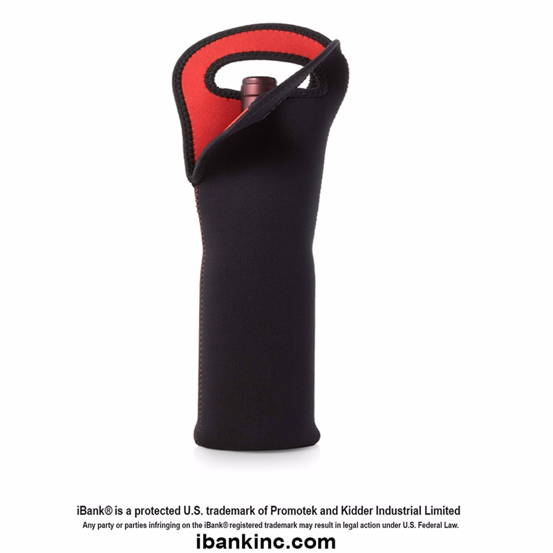 iBank ® 1-Bottle Neoprene Wine Carrier Tote Bag, Bottle Holder