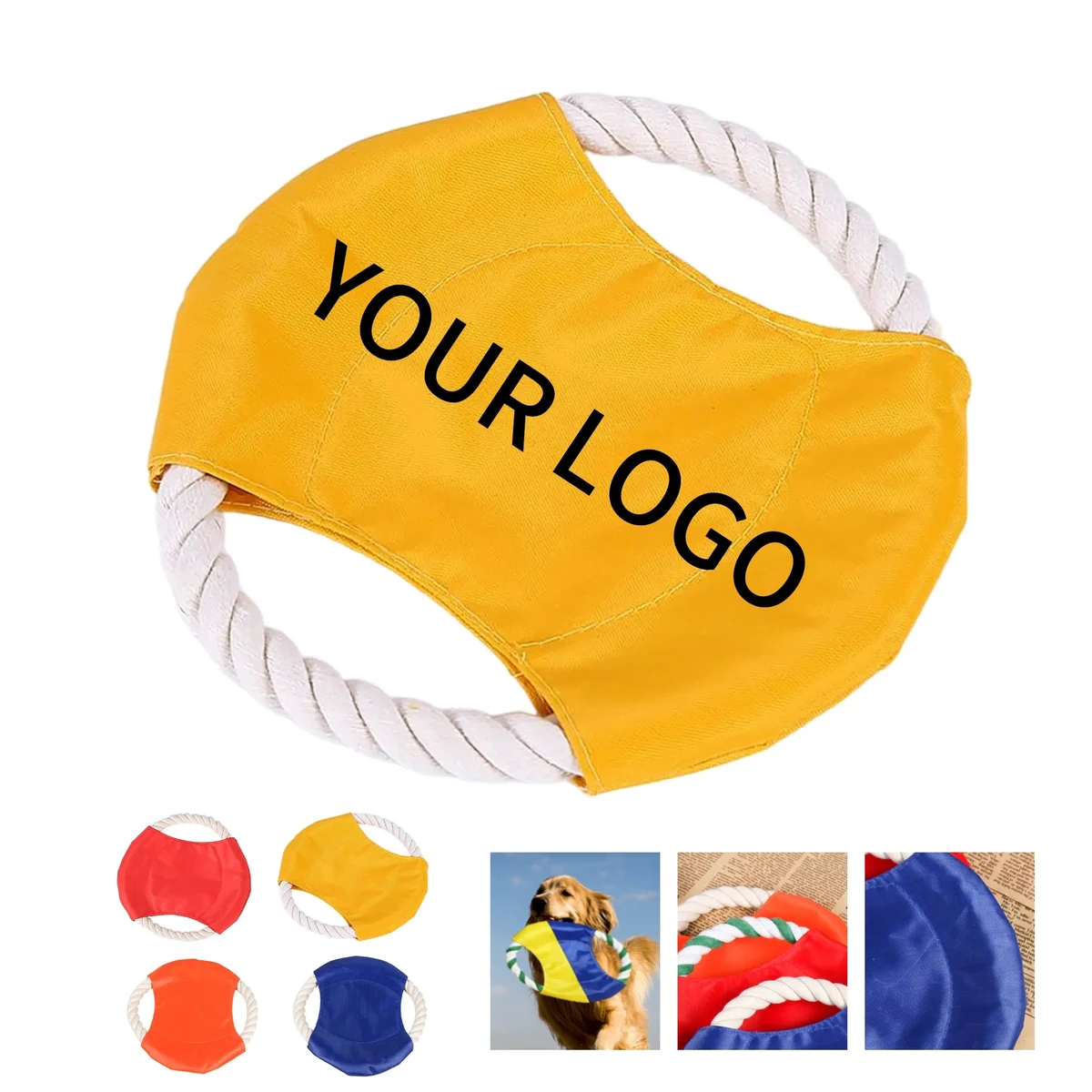 6.7 Inch Dog Flying Disc Cotton Rope Nylon Practical for Pets 1