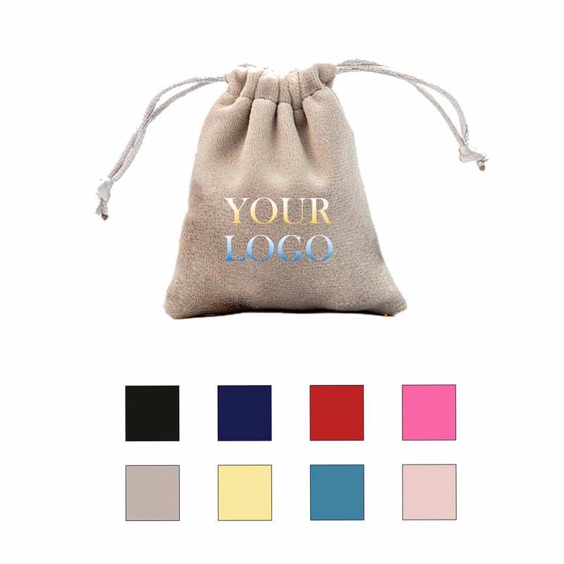MOQ:50pcs Flannel Jewelry Pouch