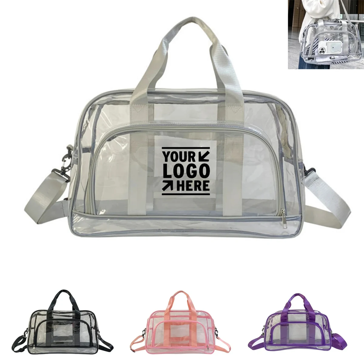 Large Clear Travel Duffle Bag 1