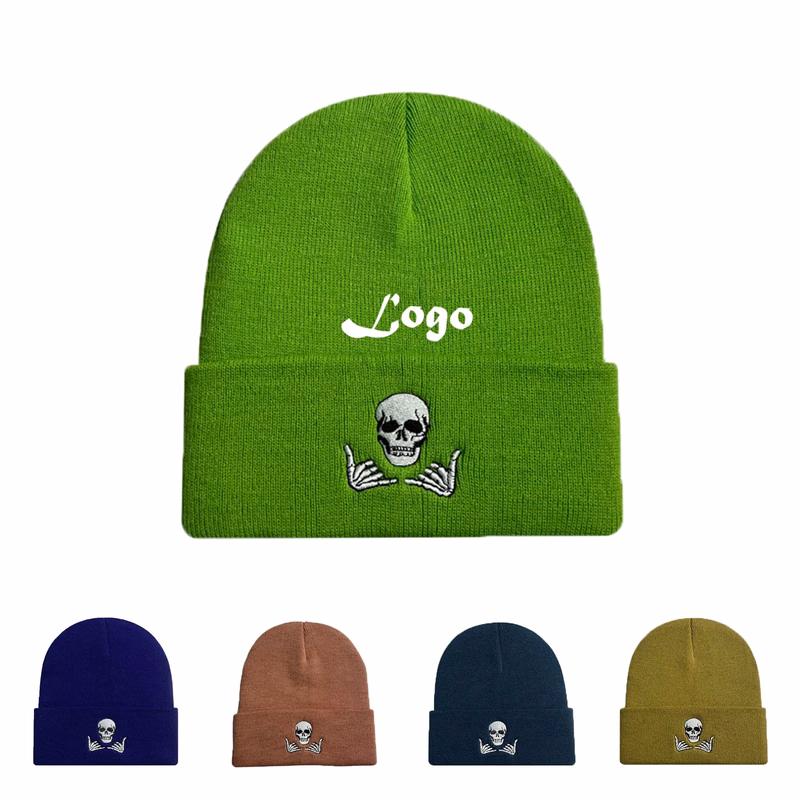 Warm Unique Skull Pattern Beanie Knit Winter Hat