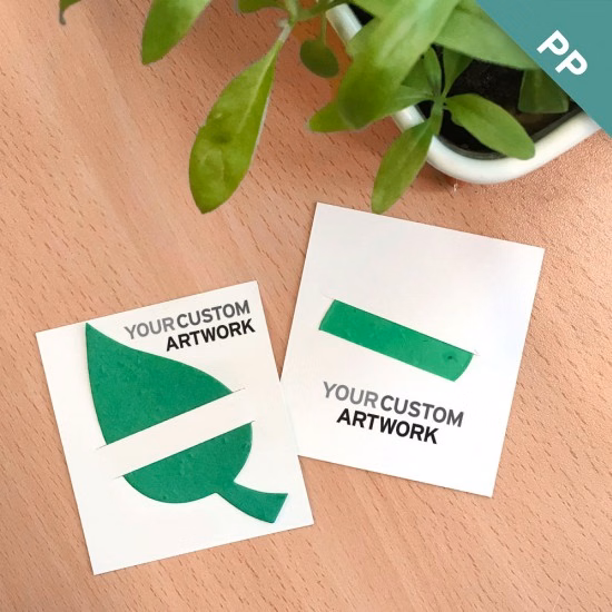 Double-Sided Mini Slot Cards With Plantable Shape