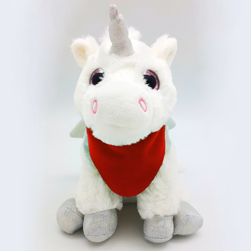 9" Bright Color White Unicorn