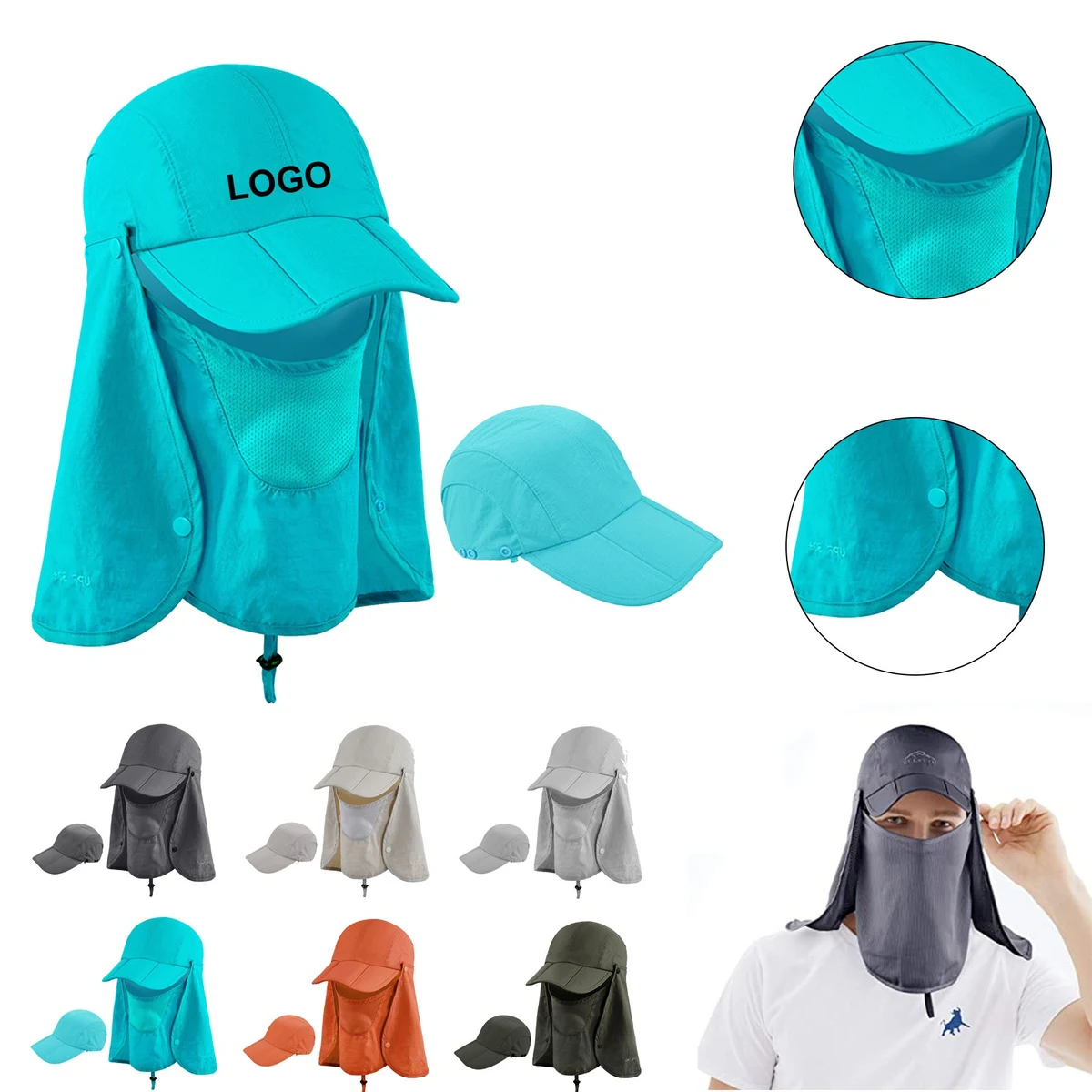 Outdoor Sun Hat W/ Mesh Cover 1