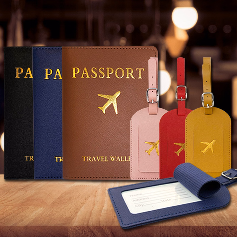 PU Leather Luggage Tag Set
