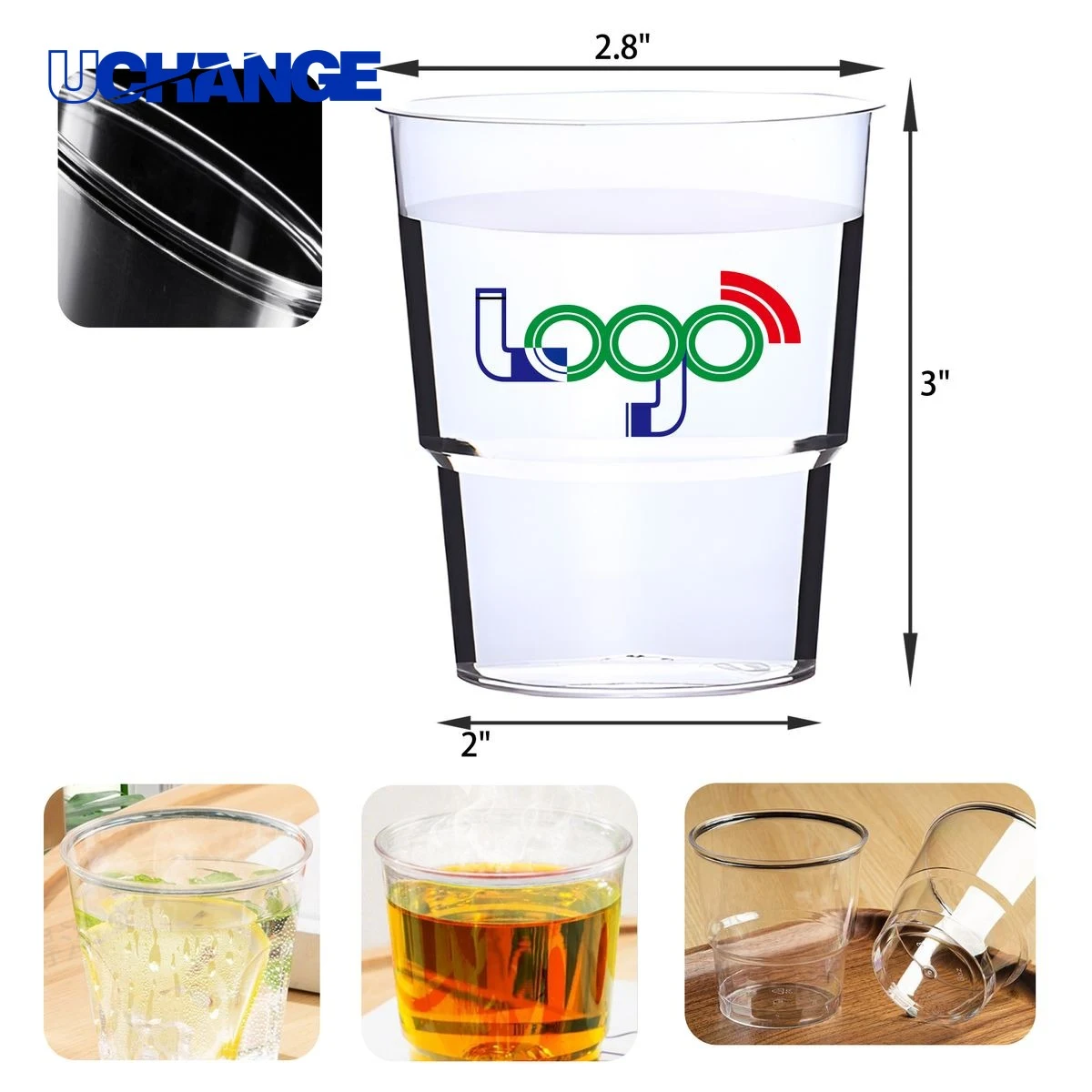 Clear Disposable Plastic Cup Container (6 OZ) 1