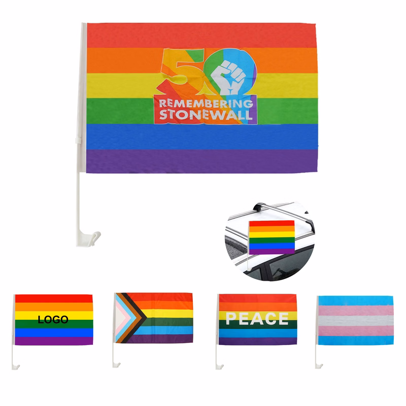 Rainbow Car Window Flag (direct import)
