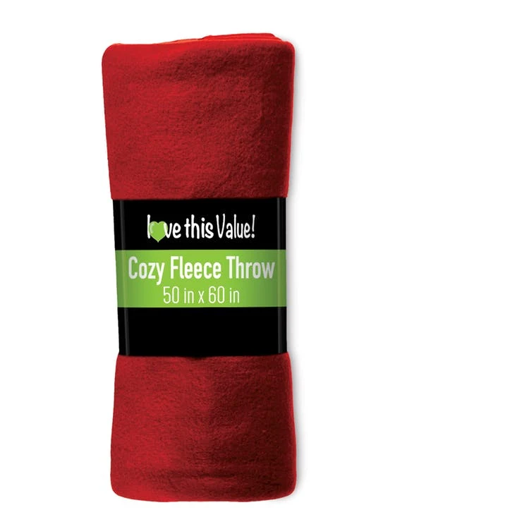Fleece Blankets - Red 50" x 60" 1