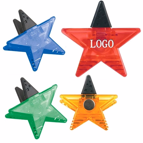 Star Shaped Plastic Memo Clip