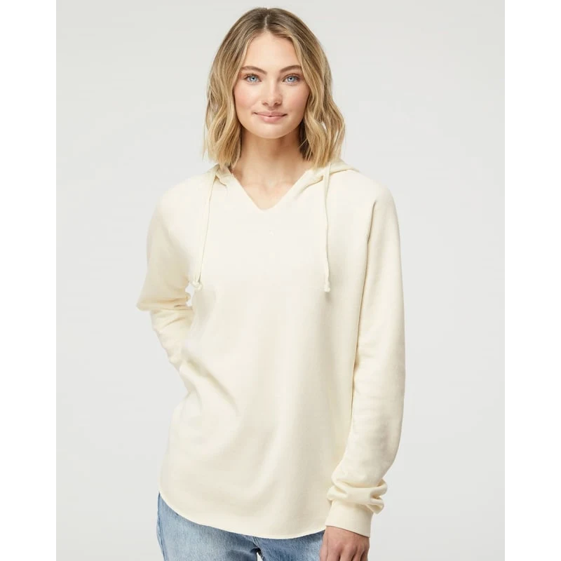 Independent Trading Co. Women's Lightweight California Wave Wash Hooded Sweatshirt - PRM2500 1