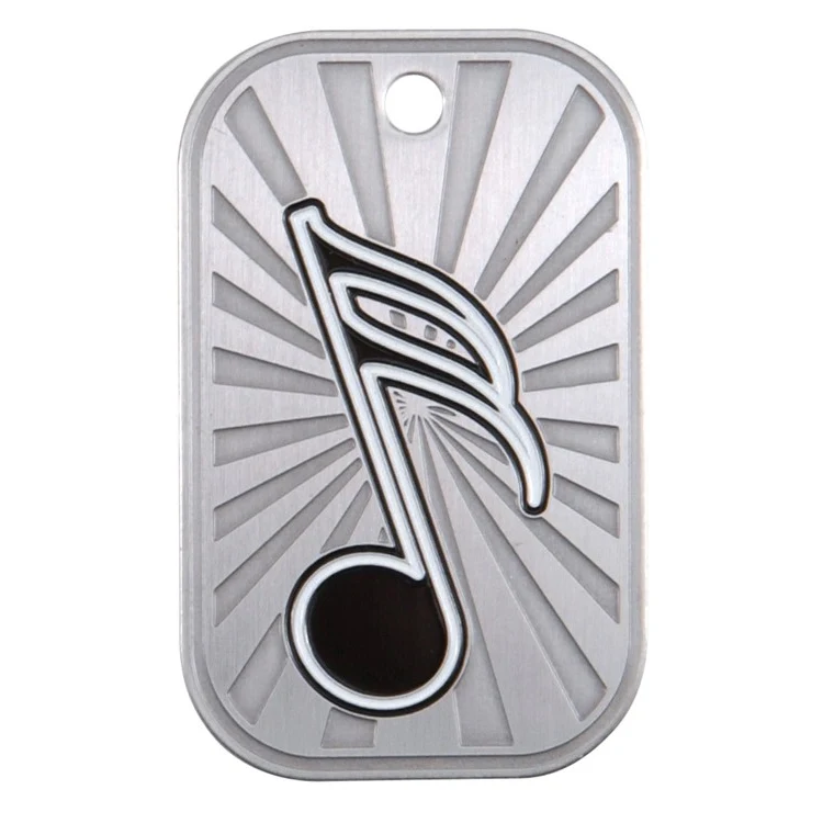 Music GI Series Dog Tag 2" Tall 1