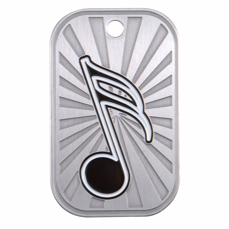 Music GI Series Dog Tag 2" Tall