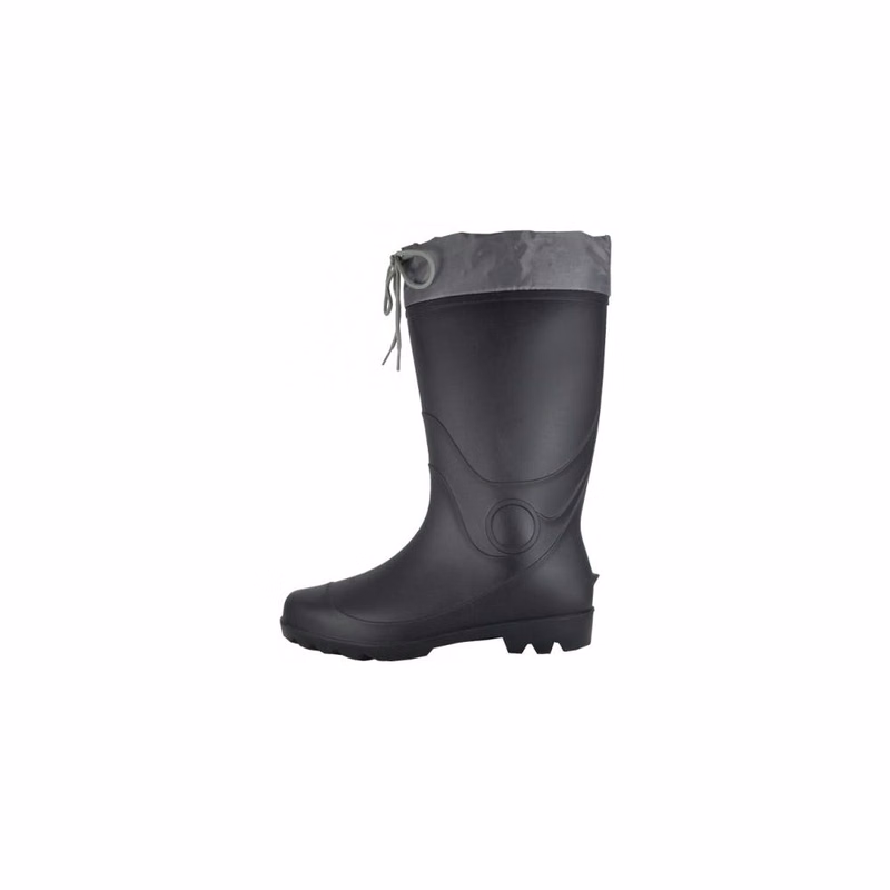 Men's Rain Boots - Black Rubber Sizes 7-13
