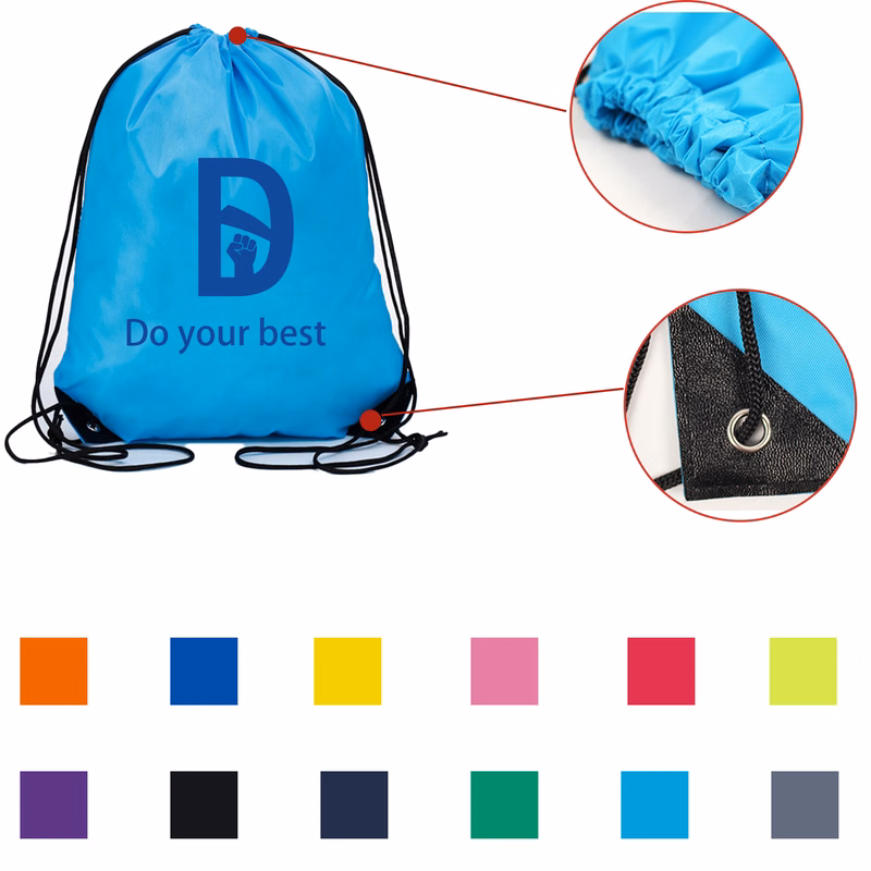 Customizable Travel Drawstring Backpack