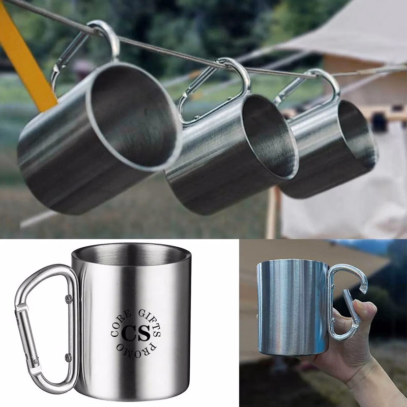 Stainless Steel Mug With Mountain Buckle Handle