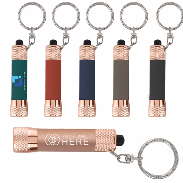 Chroma Softy Rose Gold LED Flashlight with Keyring