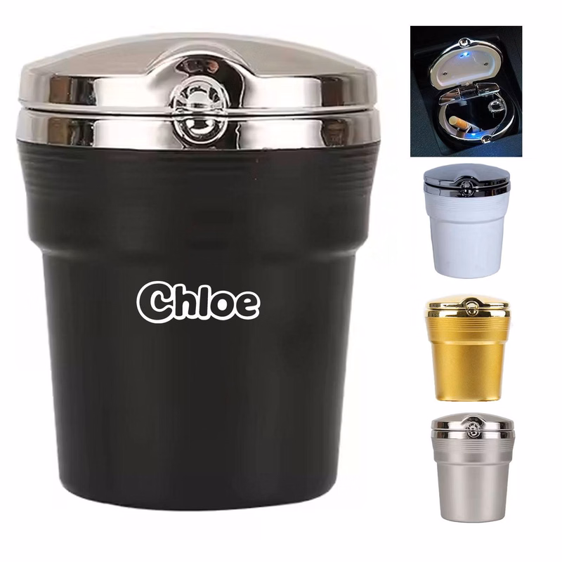 Multi-Functional Heat Resistant Car Ashtray w/ LED Light