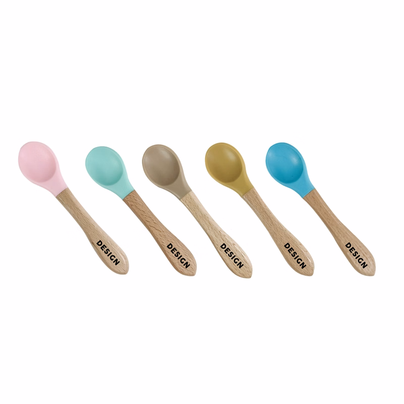 Wood Handle Silicone Spoon