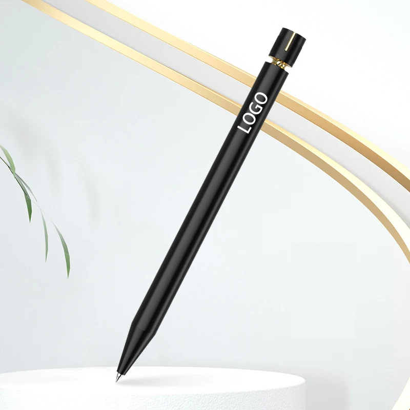 Black Textured Fountain Pen with Customizable Logo Space 1