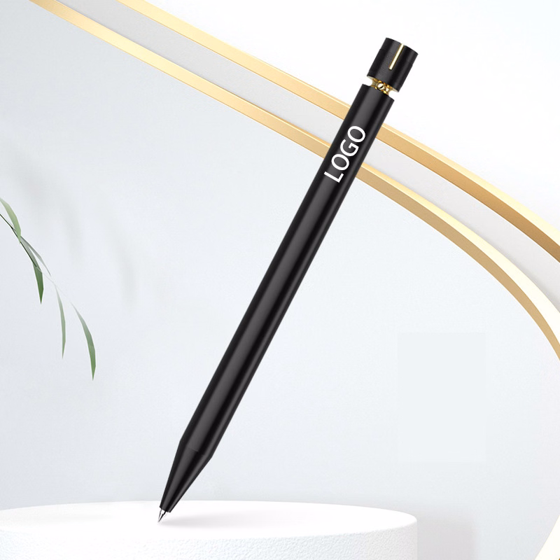 Black Textured Fountain Pen with Customizable Logo Space