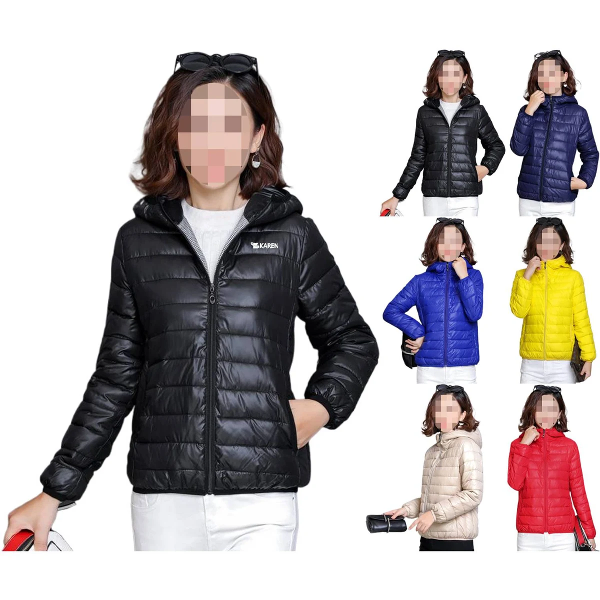 Lightweight Winter Insulated Zip-Up Hooded Jacket 1