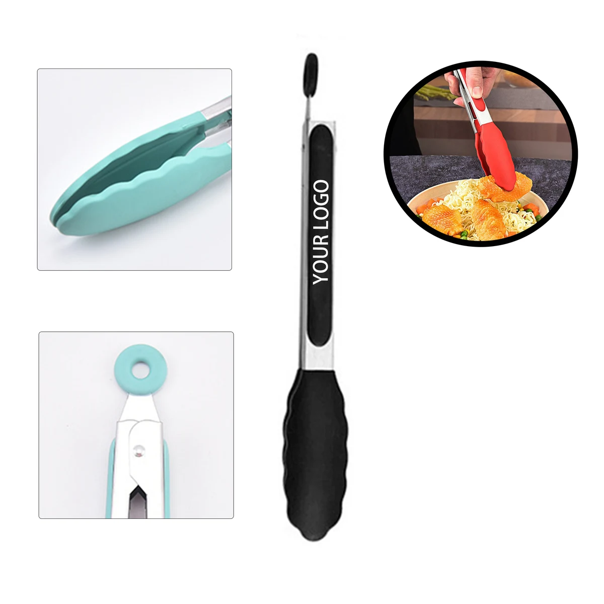 MOQ:5pcs Heat-Resistant Serving Tongs 1