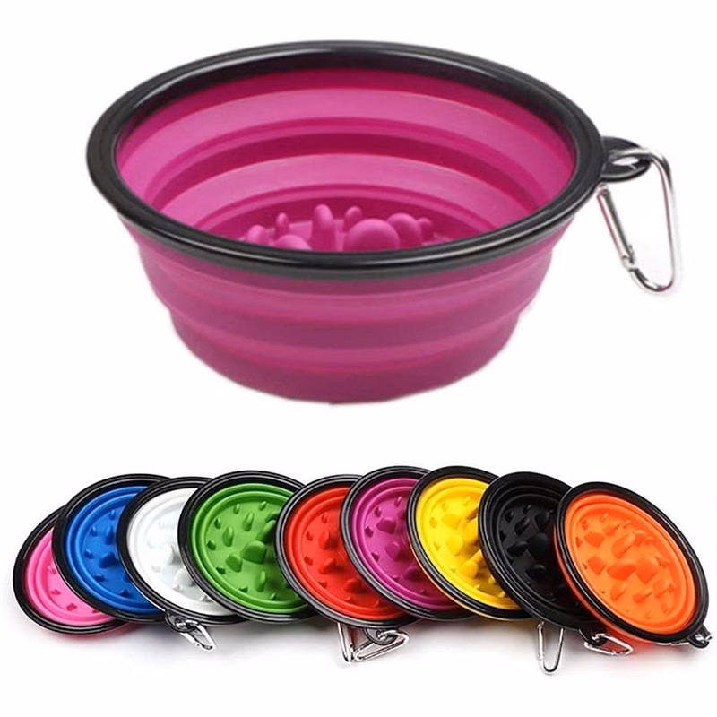 Folding Slow Feeder Dog Bowl