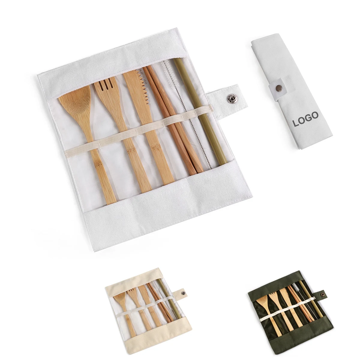 Portable Bamboo Cutlery Set (direct import) 1