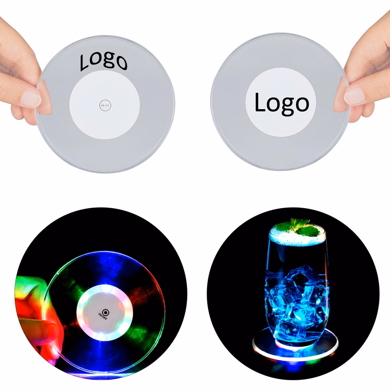 LED Flash Light Up Bar Coaster