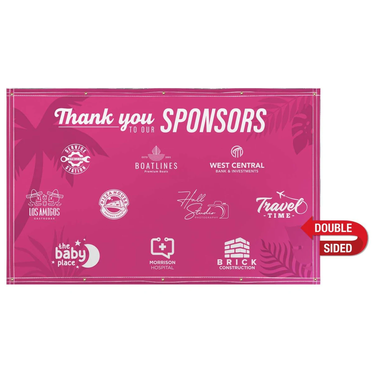 5' x 8' Nylon Banner Double-Sided 1