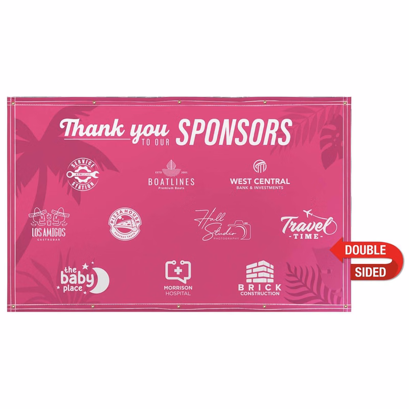 5' x 8' Nylon Banner Double-Sided