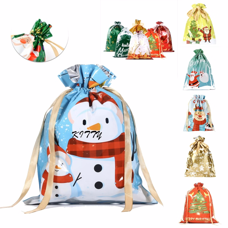 Drawstring Christmas Candy Gift Bag