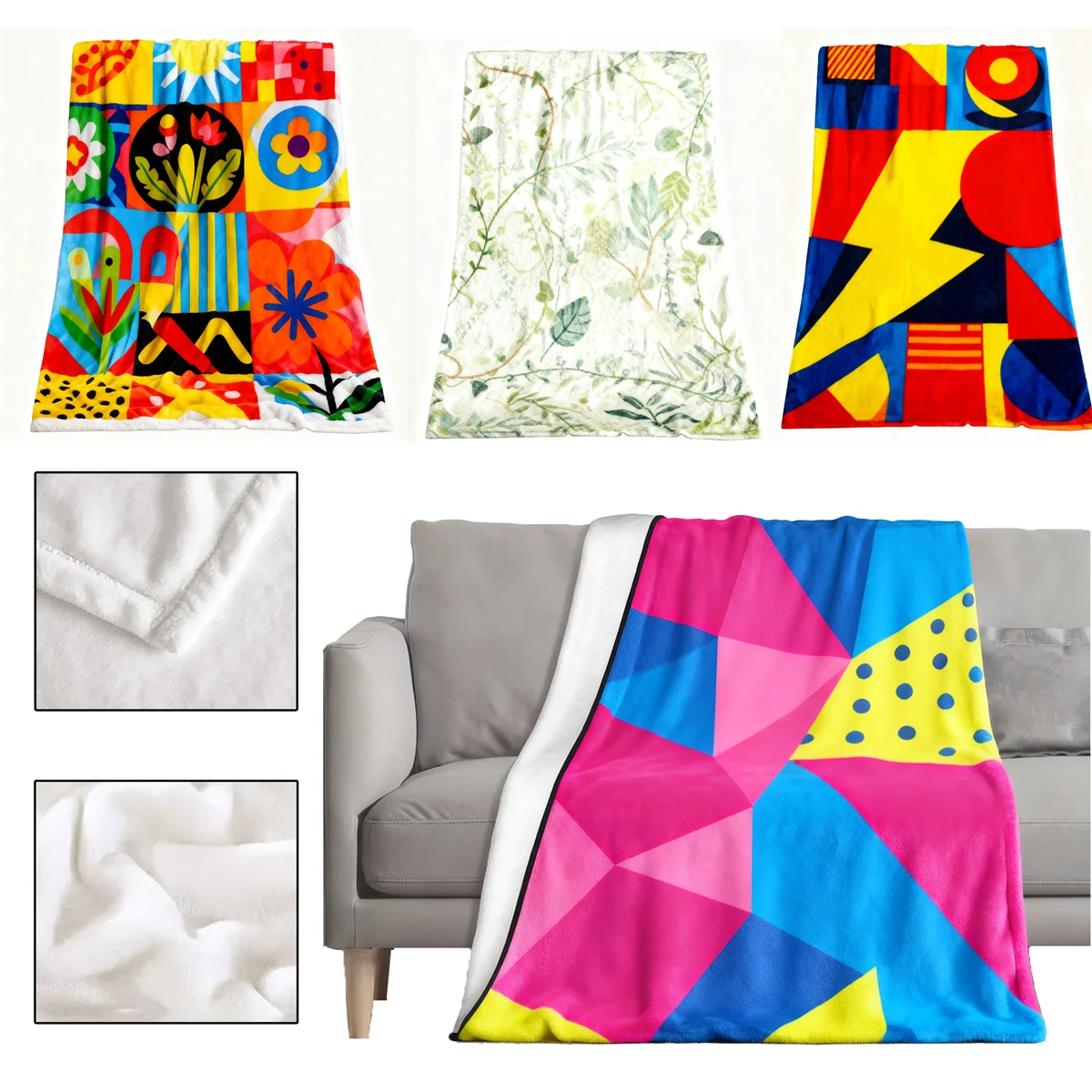 59.1" x 39.4" Flannel Blanket Full-Color print on 1 Side 1