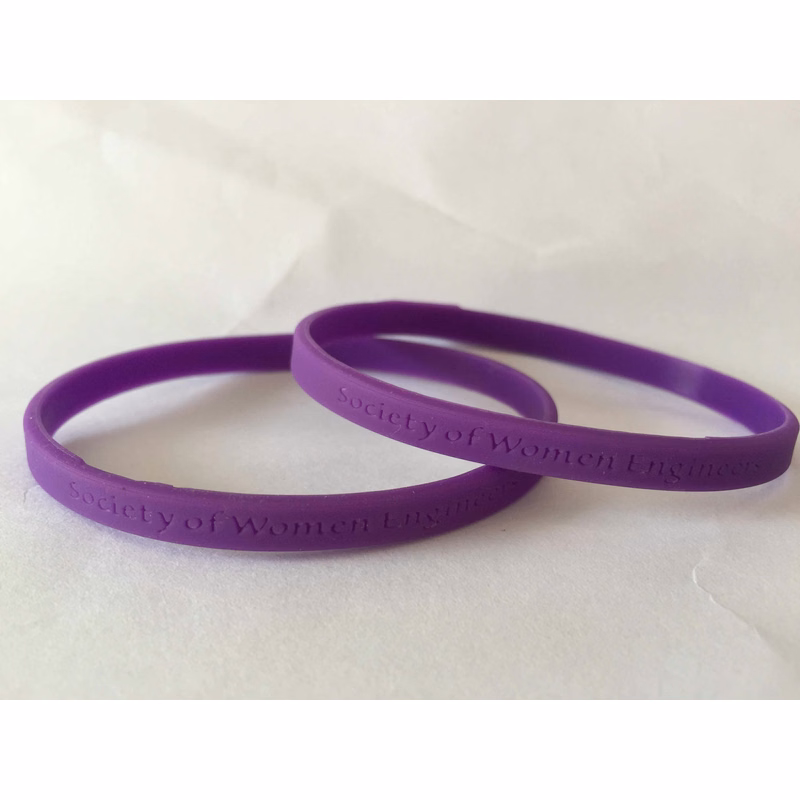 1/4 Inch Debossed Silicone Wristband
