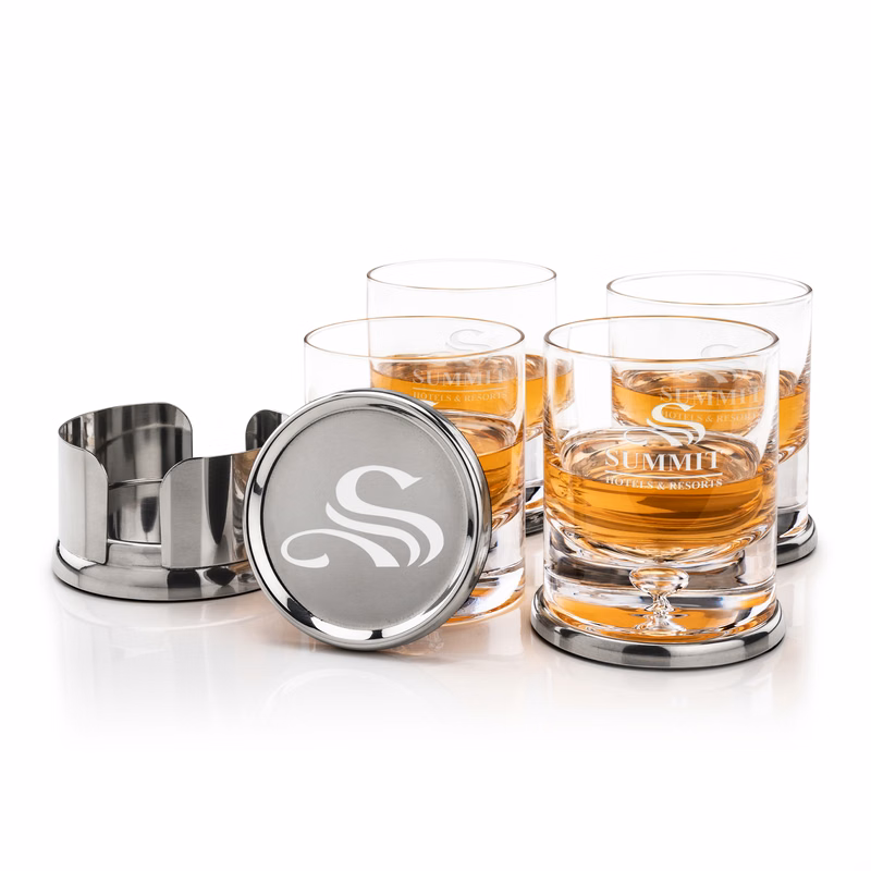 Baldoni Coasters & Montana On-the-Rocks Set