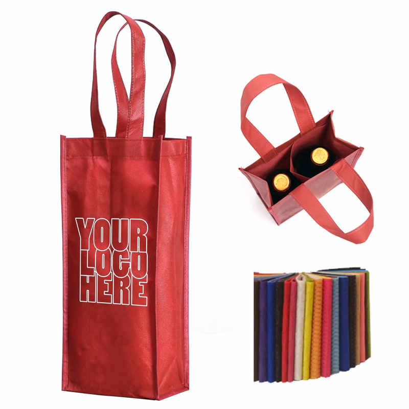 Non-Woven Two Bottle Wine Bags