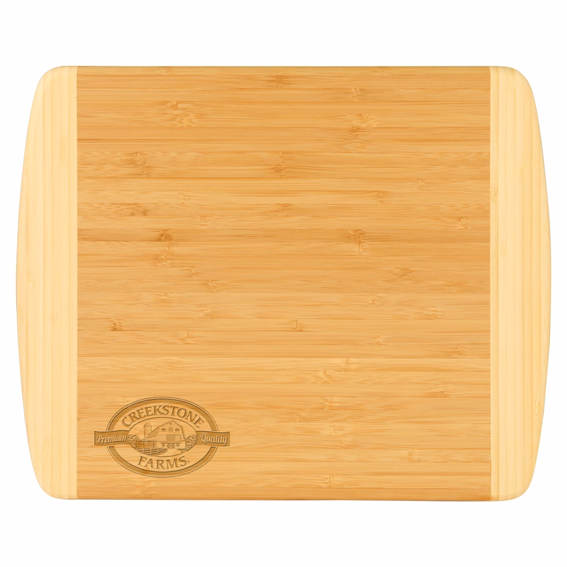 13" x 11" Bamboo 2-Tone Cutting Board