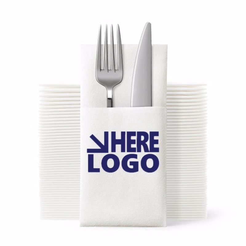 Custom Soft Linen Feel Napkin Pocket
