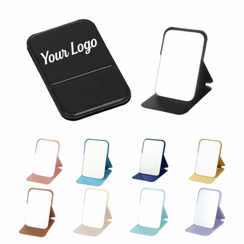 Portable PU Leather Folding Makeup Mirror