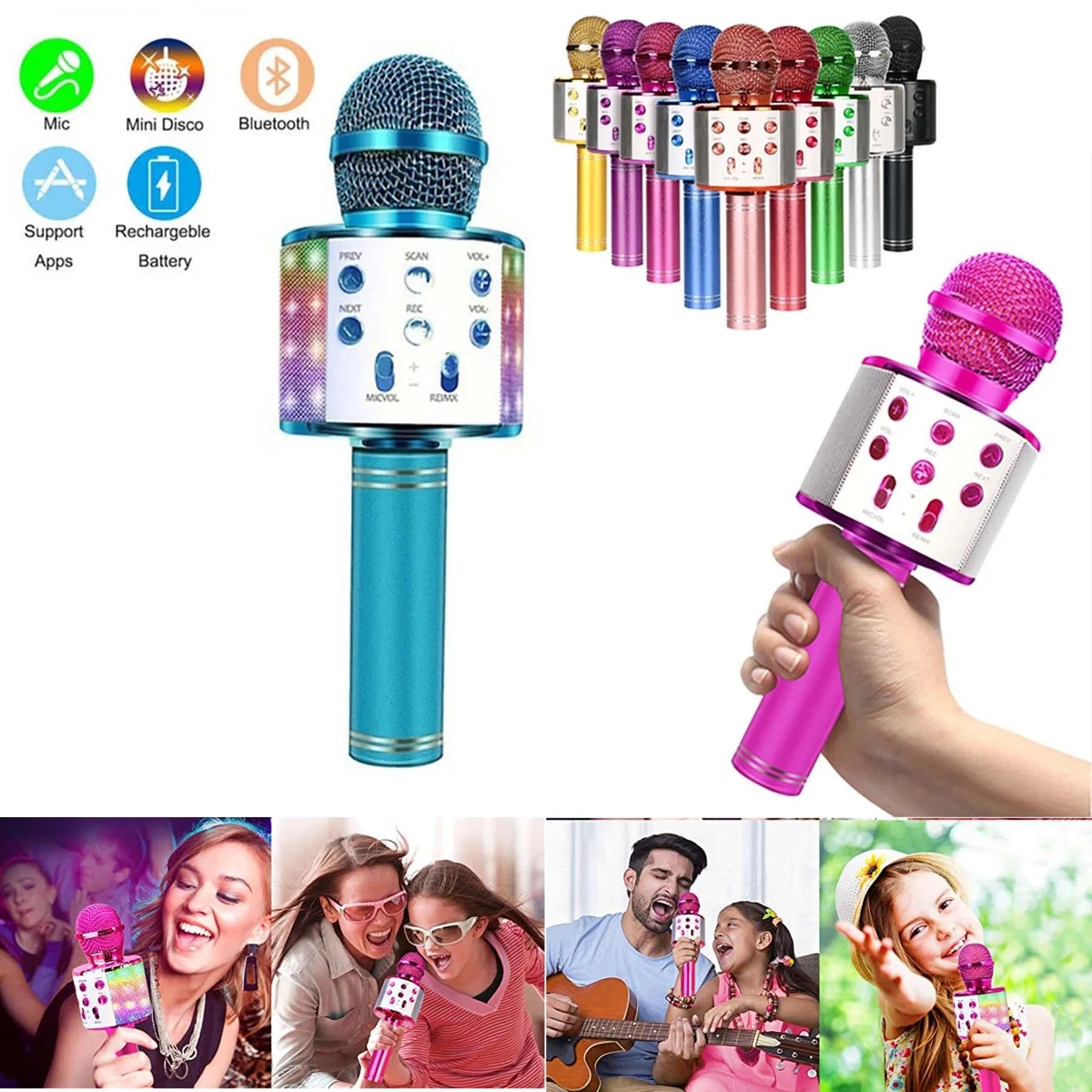 BONAOK Wireless Bluetooth Karaoke 1