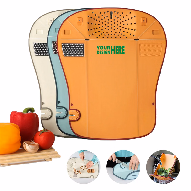 Multifunctional 6-in-1 BPA-Free Cutting Board with Built-in
