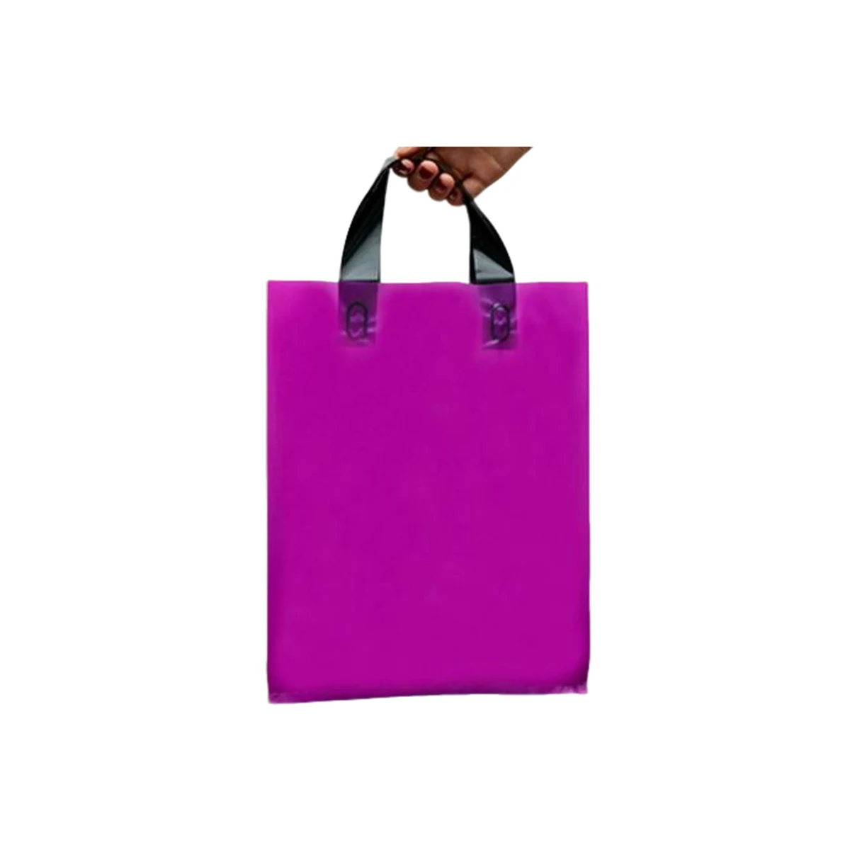 Polyethylene Soft Handle Plastic Tote Bag 13.75 x 3.95 x 9.75" 1