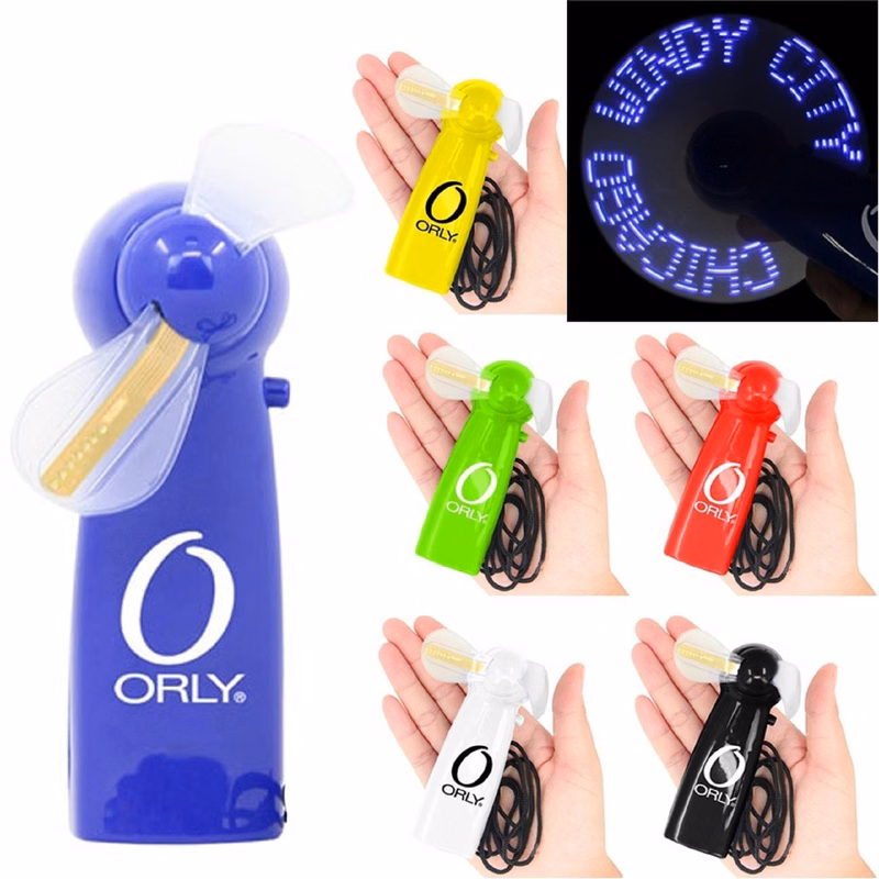 Advertising LED Pre Programmed Message Flashing Fan