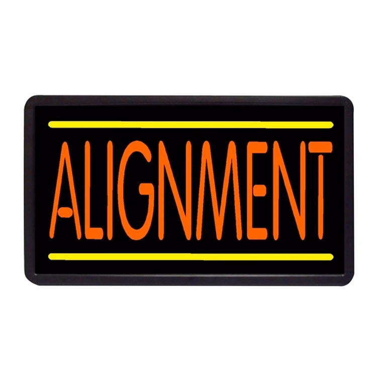 Alignment 13" x 24" Simulated Neon Sign