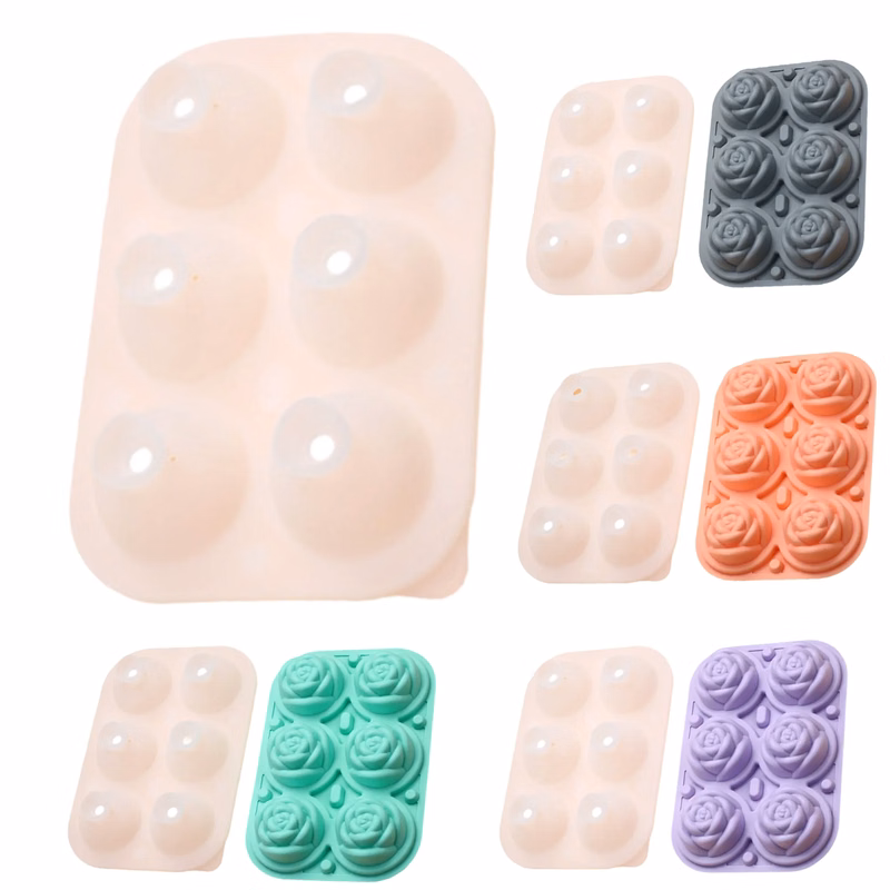 6-Cavity Rose Ice Cube Tray